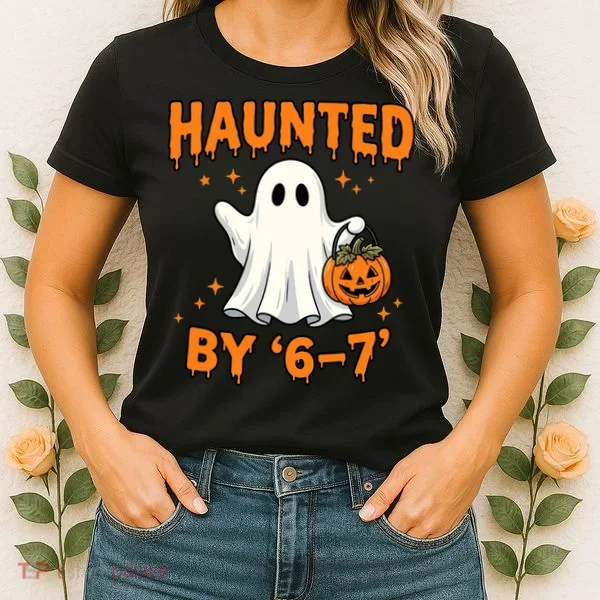 Haunted By 6-7 Halloween 67 Meme Women's T-Shirt