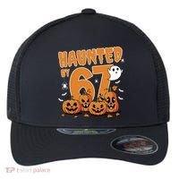 Haunted By 67 Funny Halloween 6-7 Flexfit Unipanel Trucker Cap thumb 0