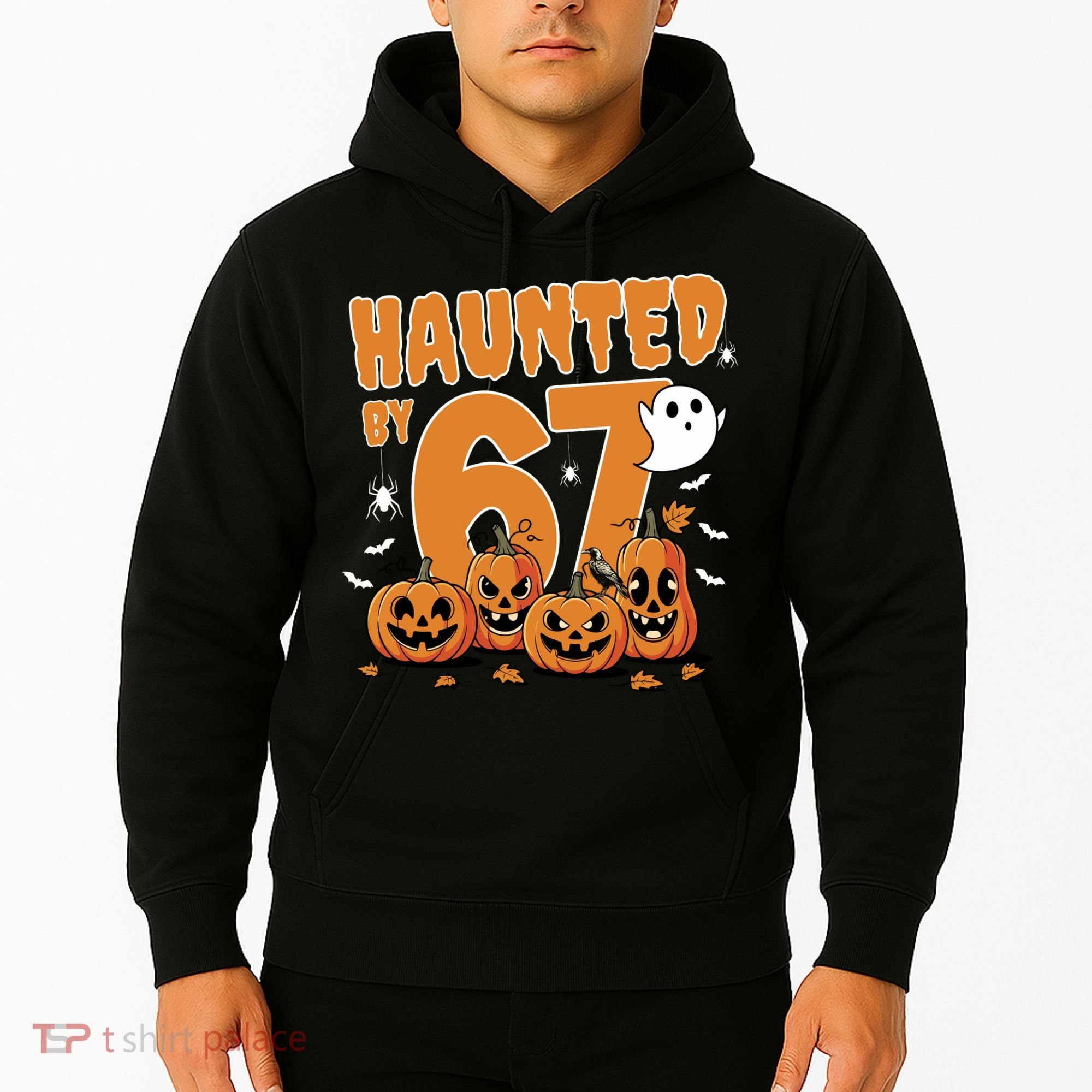 Haunted By 67 Funny Halloween 6-7 Hoodie