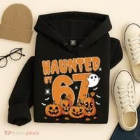 Haunted By 67 Funny Halloween 6-7 Hoodie thumb 4