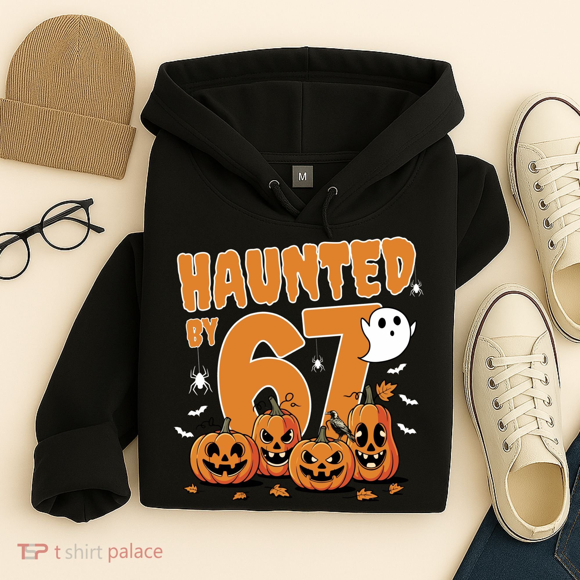 Haunted By 67 Funny Halloween 6-7 Hoodie