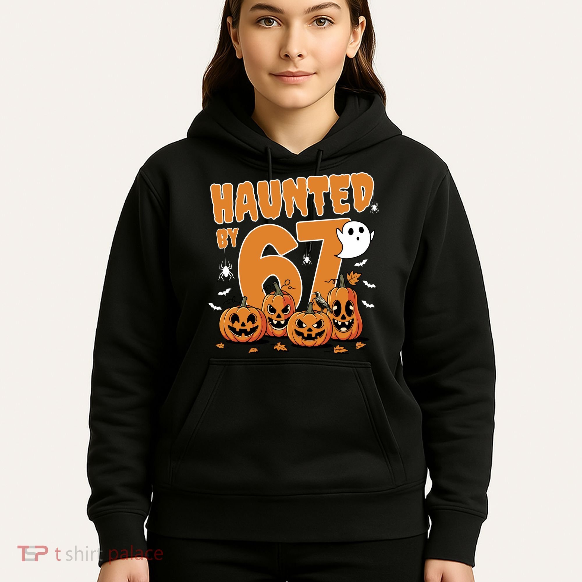Haunted By 67 Funny Halloween 6-7 Hoodie