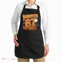 Haunted By 67 Funny Halloween 6-7 Apron thumb 2