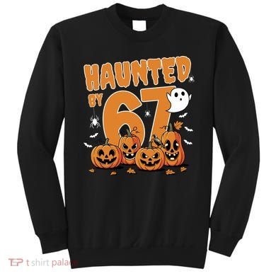 Haunted By 67 Funny Halloween 6-7 Sweatshirt
