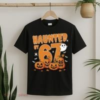 Haunted By 67 Funny Halloween 6-7 T-Shirt thumb 2