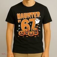 Haunted By 67 Funny Halloween 6-7 T-Shirt thumb 3