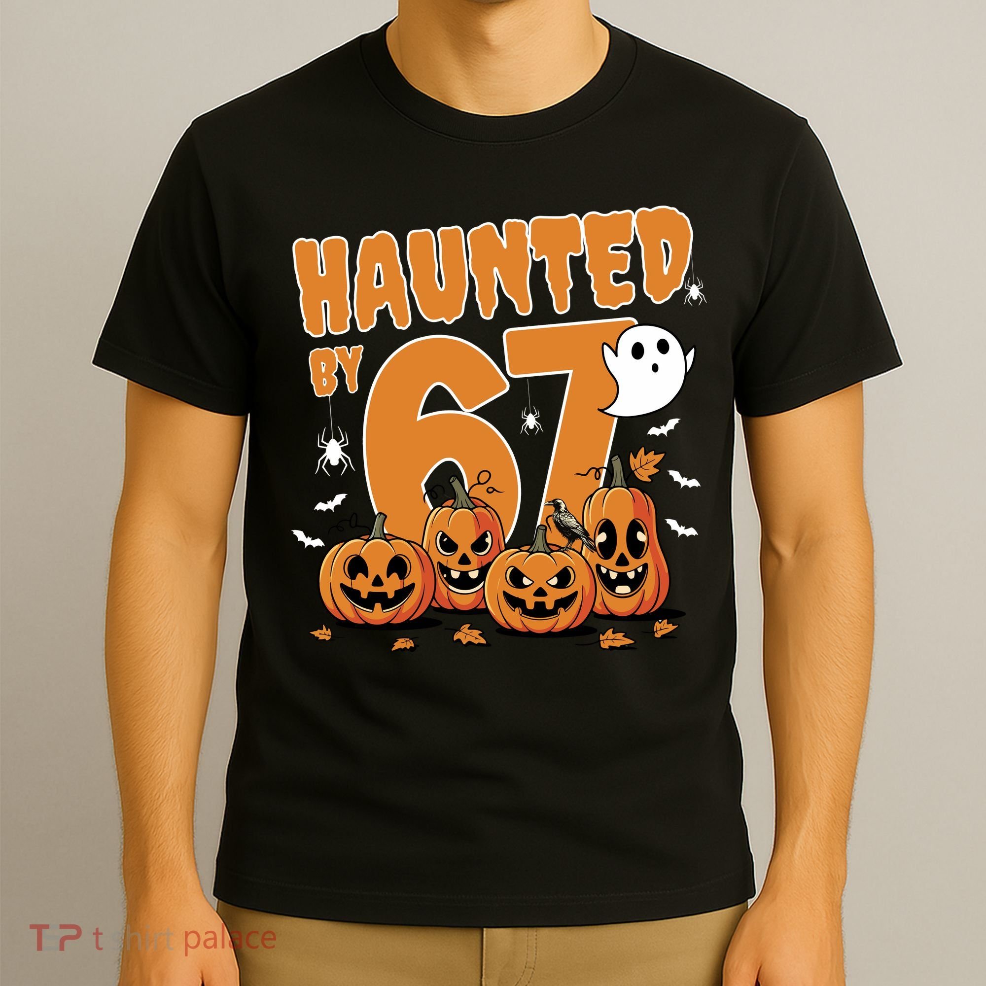Haunted By 67 Funny Halloween 6-7 T-Shirt