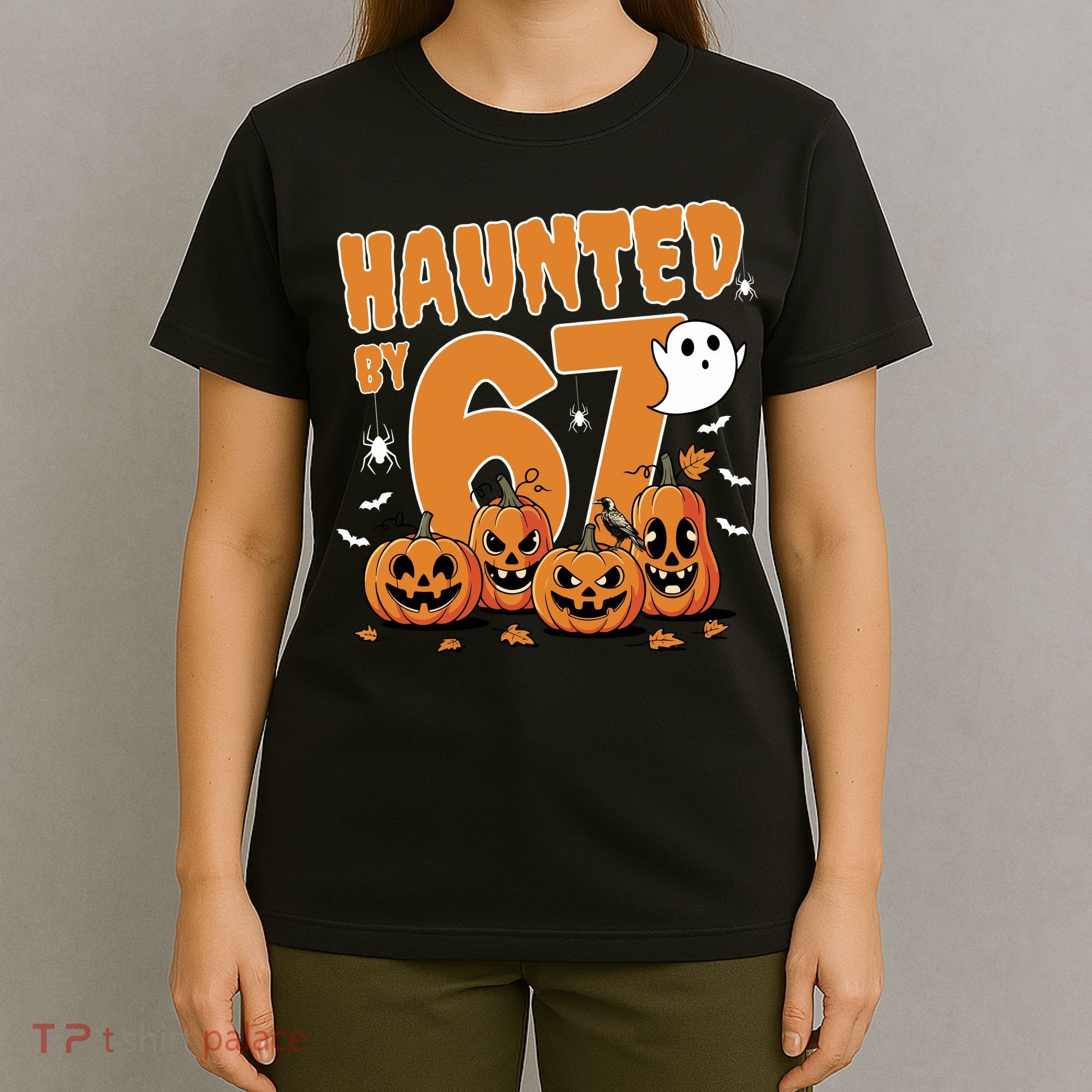Haunted By 67 Funny Halloween 6-7 T-Shirt