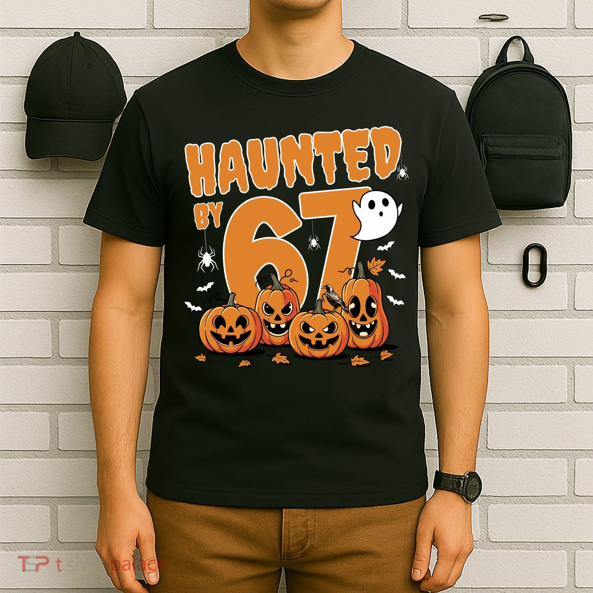 Haunted By 67 Funny Halloween 6-7 T-Shirt