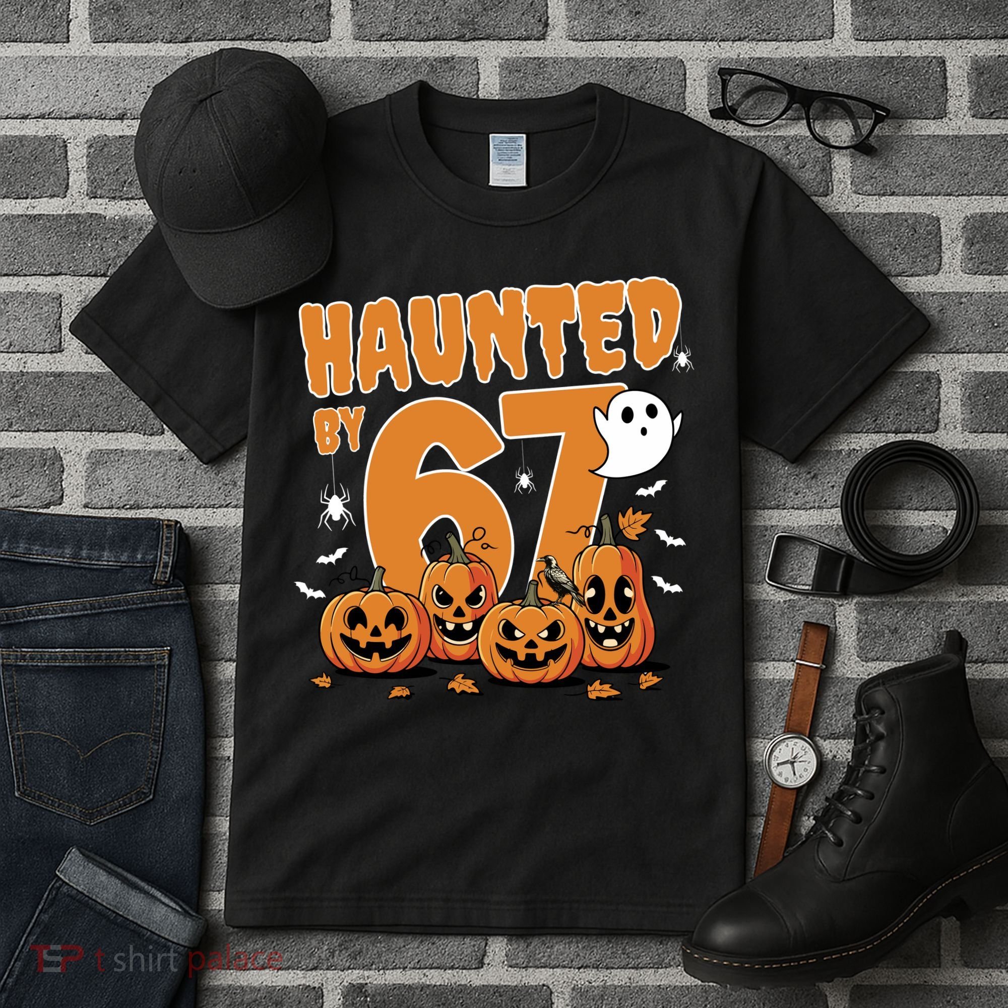 Haunted By 67 Funny Halloween 6-7 Tall T-Shirt