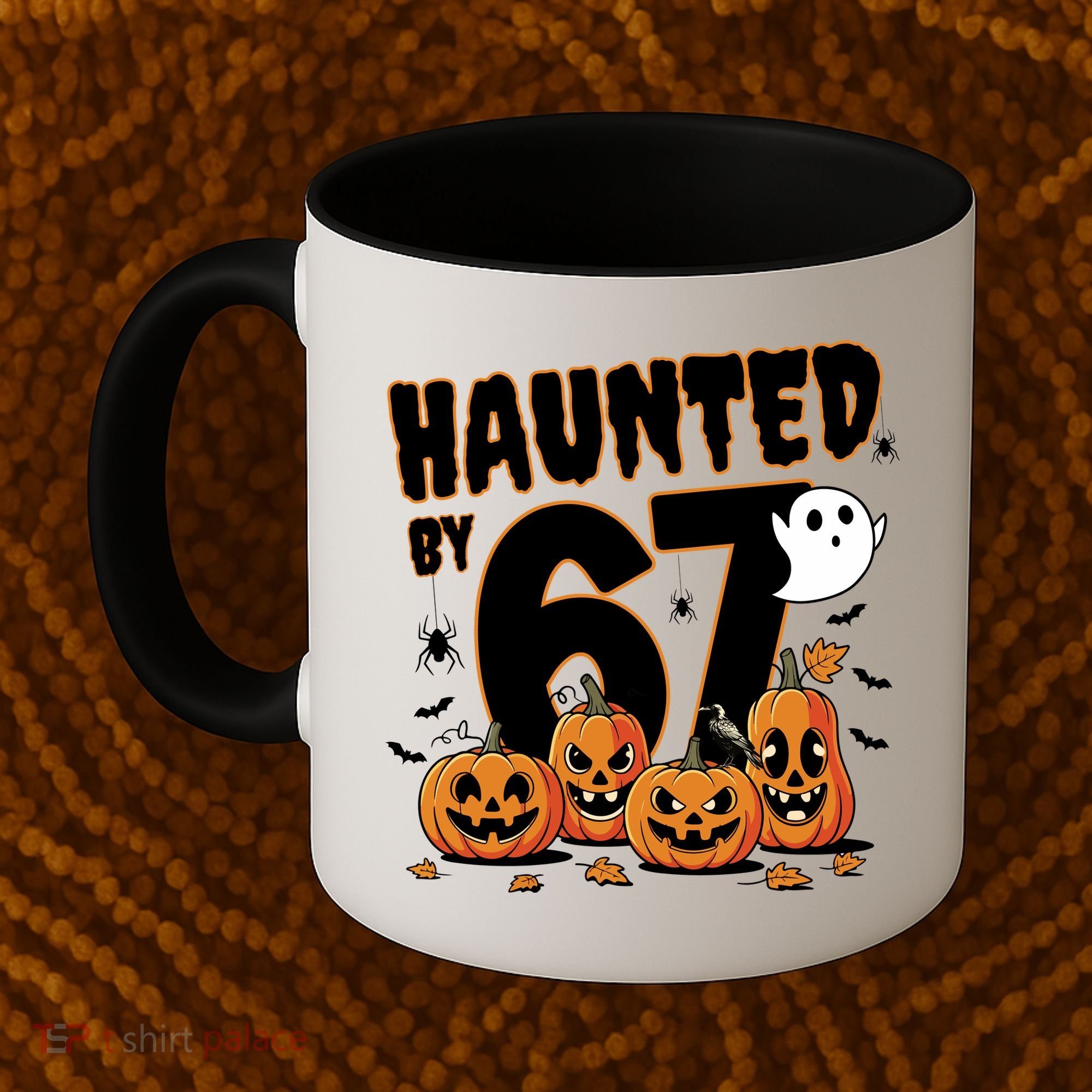 Haunted By 67 Funny Halloween 6-7 Coffee Mug