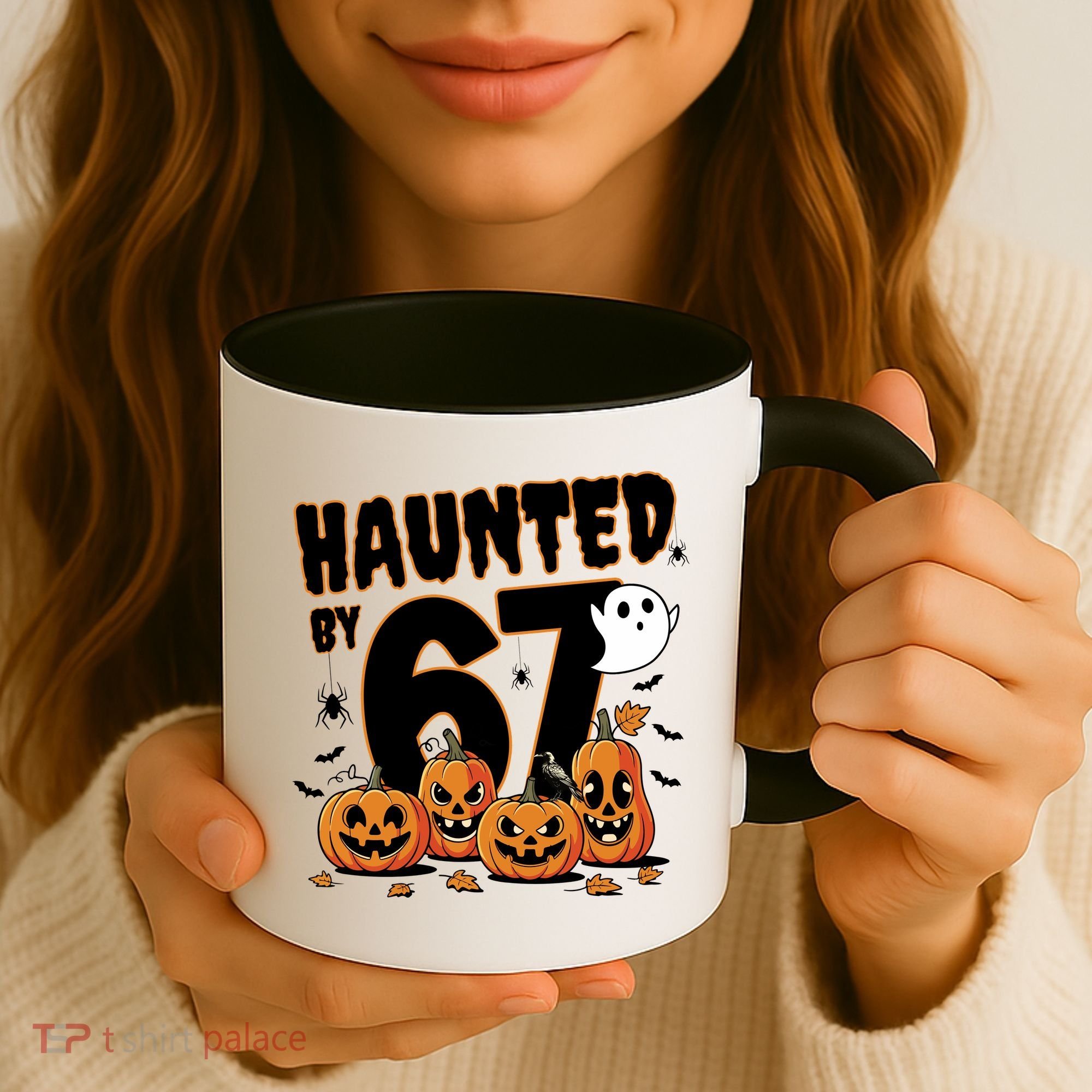 Haunted By 67 Funny Halloween 6-7 Coffee Mug