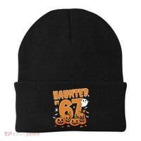 Haunted By 67 Funny Halloween 6-7 Beanie thumb 0