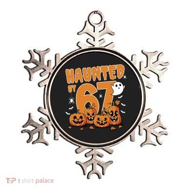 Haunted By 67 Funny Halloween 6-7 Ornament
