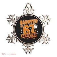 Haunted By 67 Funny Halloween 6-7 Ornament thumb 0