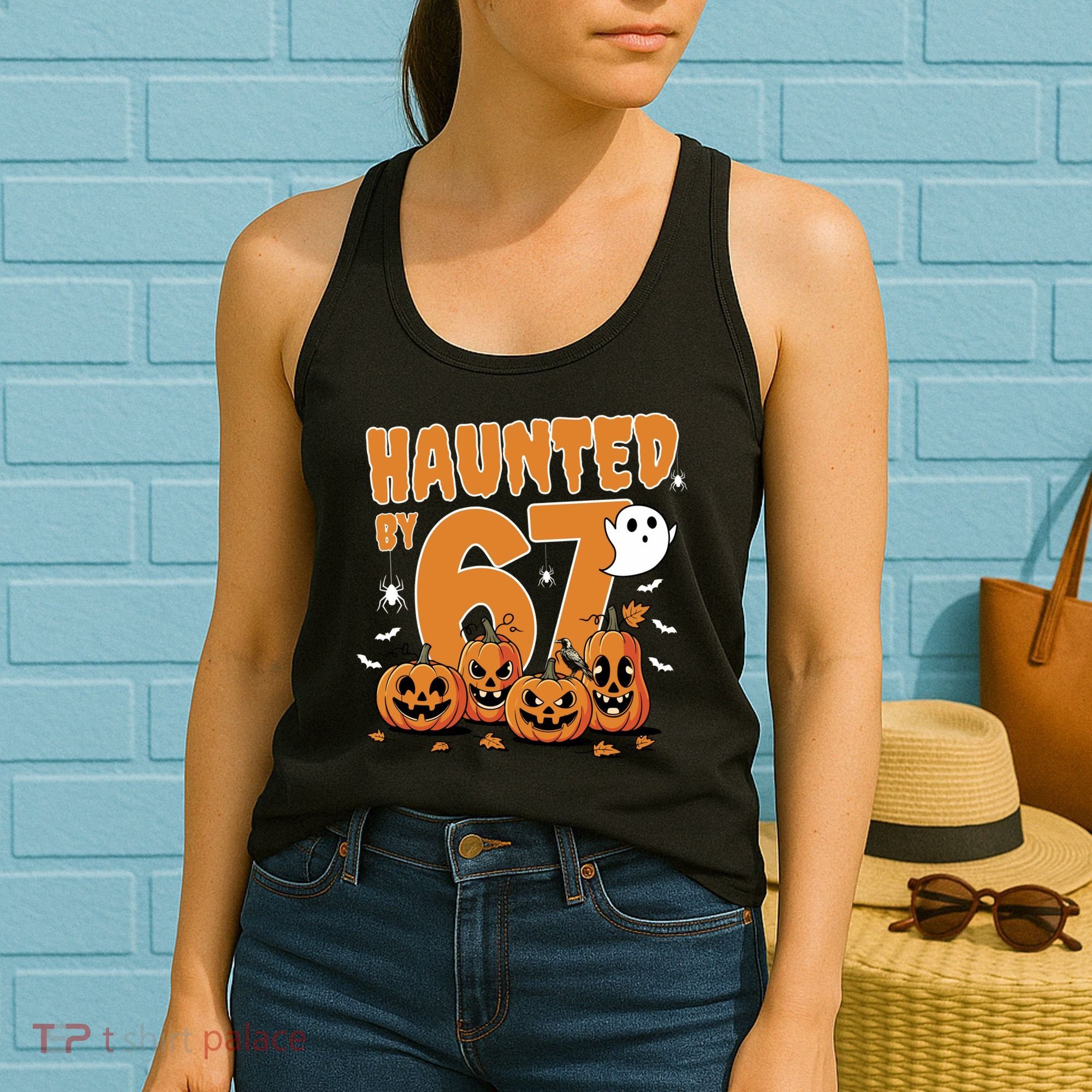 Haunted By 67 Funny Halloween 6-7 Women's Tank Top