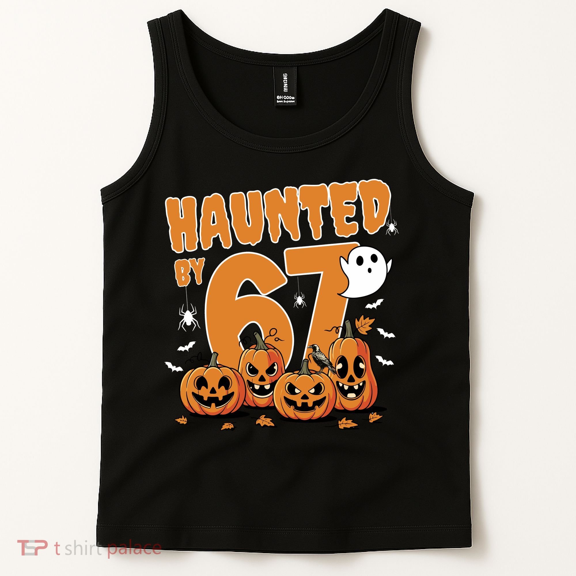 Haunted By 67 Funny Halloween 6-7 Tank Top