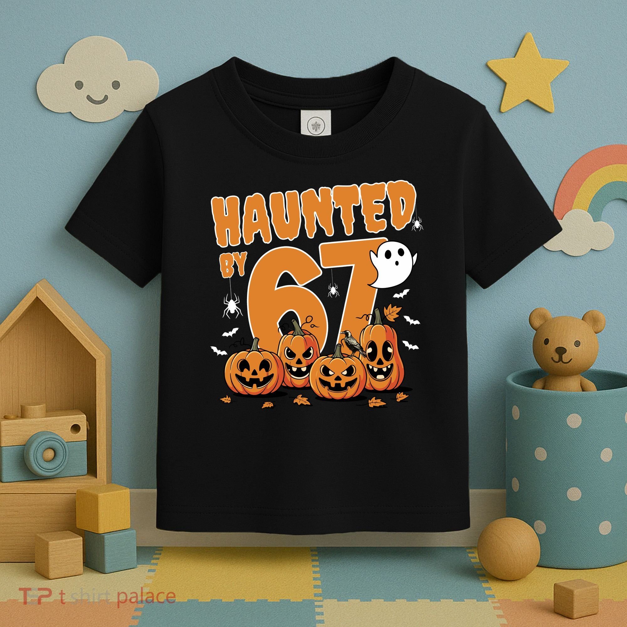 Haunted By 67 Funny Halloween 6-7 Toddler T-Shirt