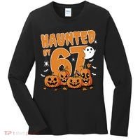 Haunted By 67 Funny Halloween 6-7 Women's Long Sleeve Shirt thumb 0