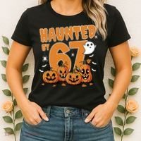 Haunted By 67 Funny Halloween 6-7 Women's T-Shirt thumb 2