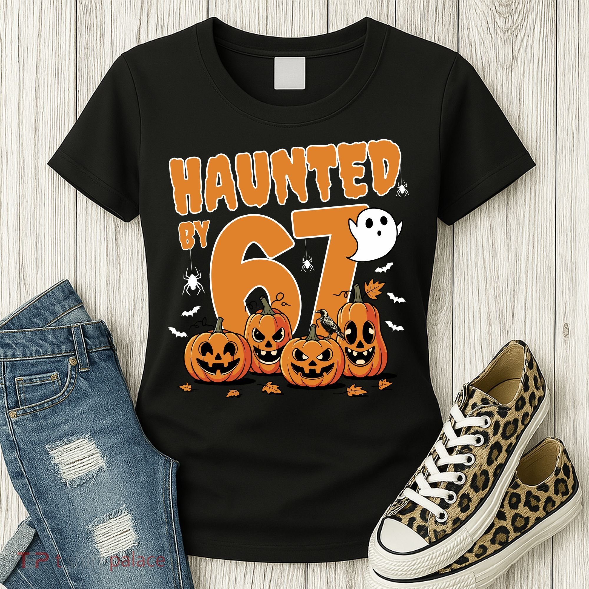 Haunted By 67 Funny Halloween 6-7 Women's T-Shirt