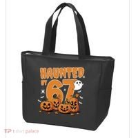 Haunted By 67 Funny Halloween 6-7 Tote Bag thumb 3