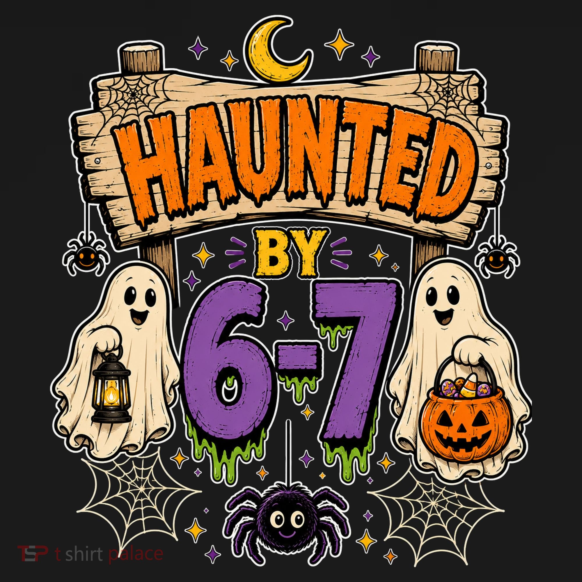 Haunted By 6 7 Math 67 Meme Spooky Halloween Bucket Hat