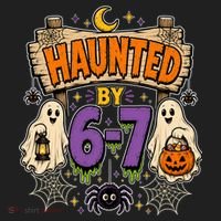 Haunted By 6 7 Math 67 Meme Spooky Halloween Beanie thumb 2