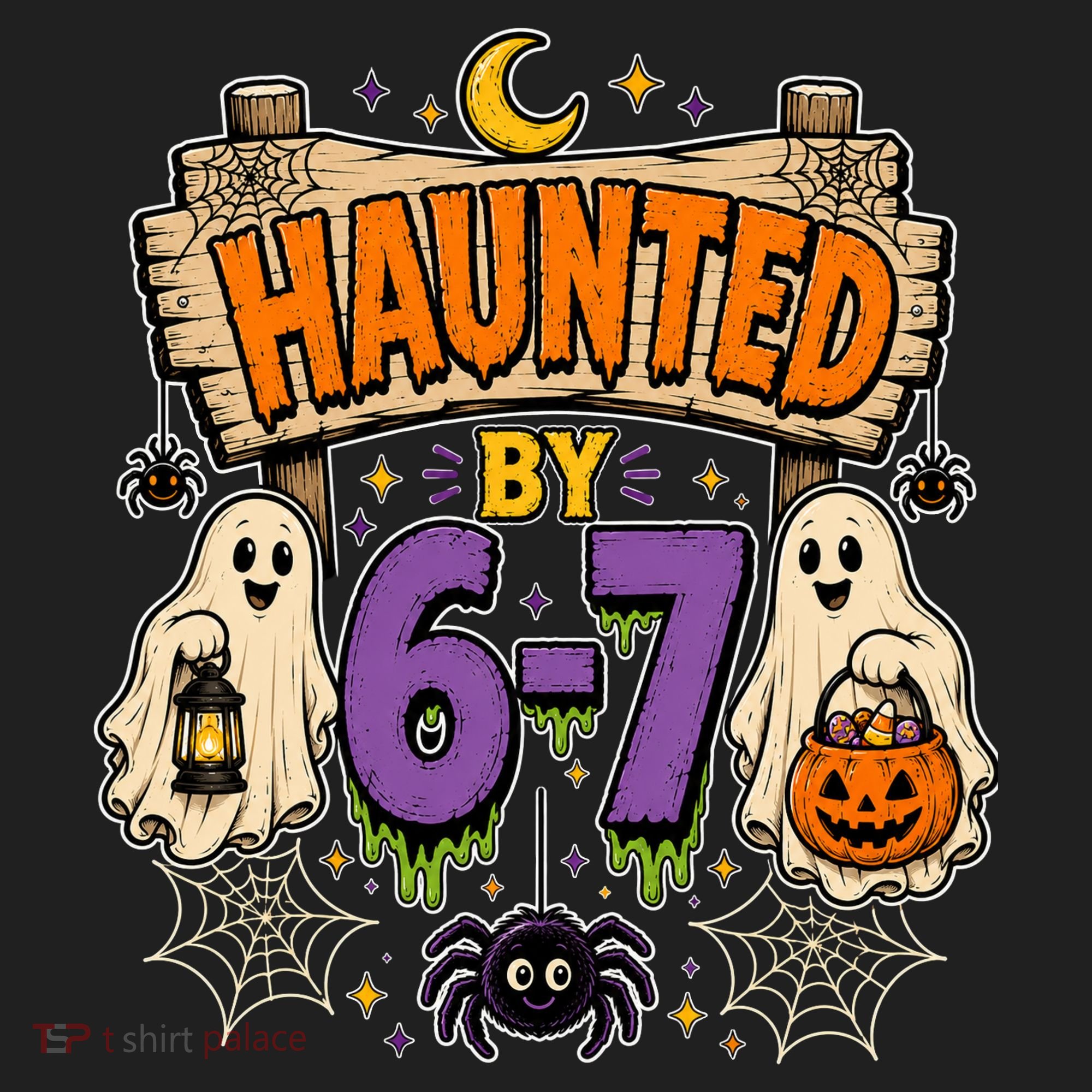 Haunted By 6 7 Math 67 Meme Spooky Halloween Beanie