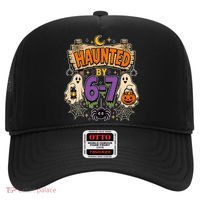 Haunted By 6 7 Math 67 Meme Spooky Halloween Hat thumb 0