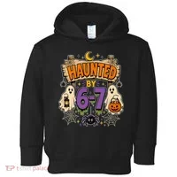 Haunted By 6 7 Math 67 Meme Spooky Halloween Toddler Hoodie thumb 0