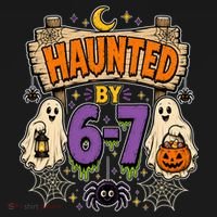 Haunted By 6 7 Math 67 Meme Spooky Halloween Visor thumb 3