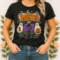 Haunted By 6 7 Math 67 Meme Spooky Halloween Women's T-Shirt thumb 2