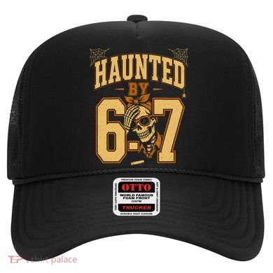 Haunted By 6-7 Skeleton Funny Halloween 67 Meme Hat