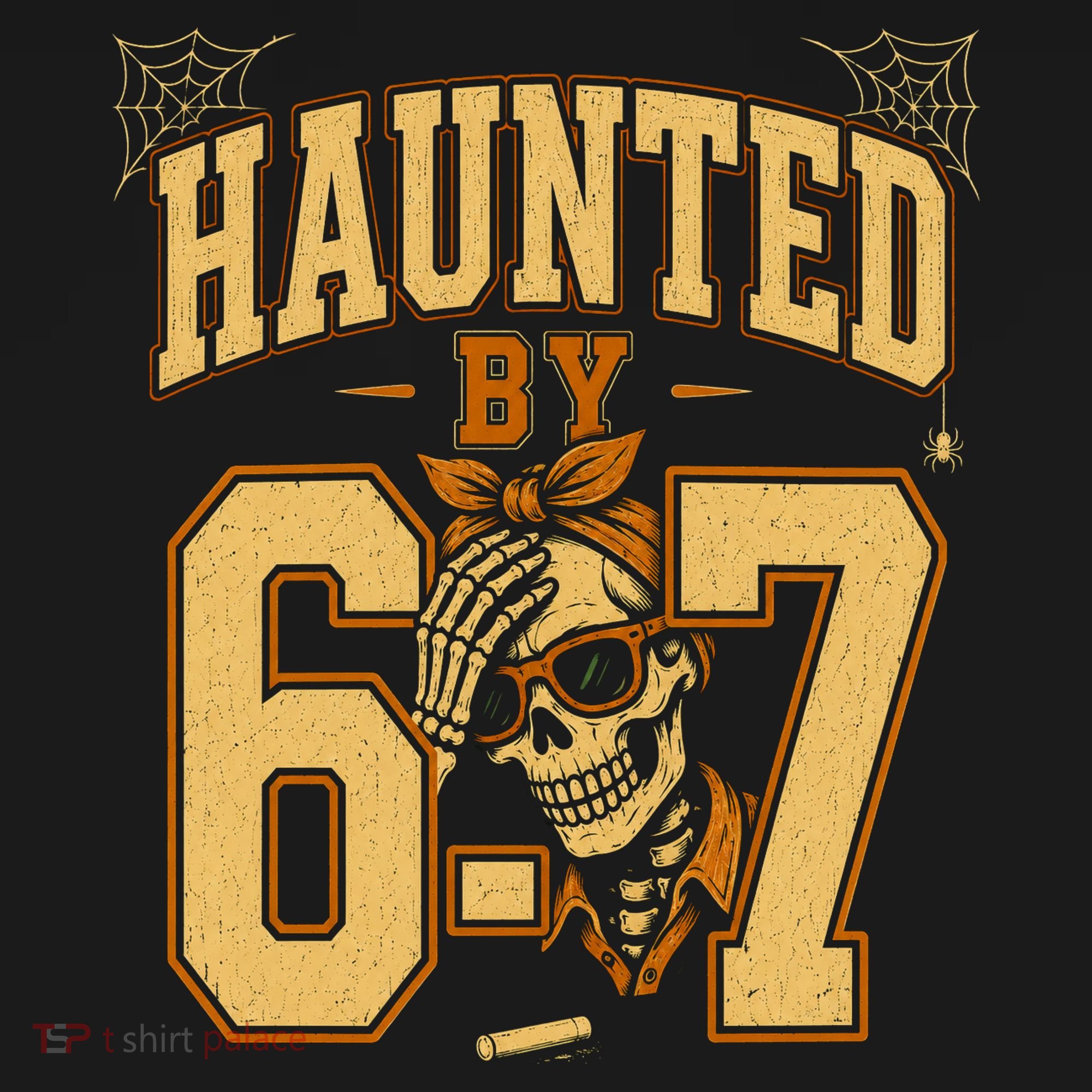 Haunted By 6-7 Skeleton Funny Halloween 67 Meme Visor