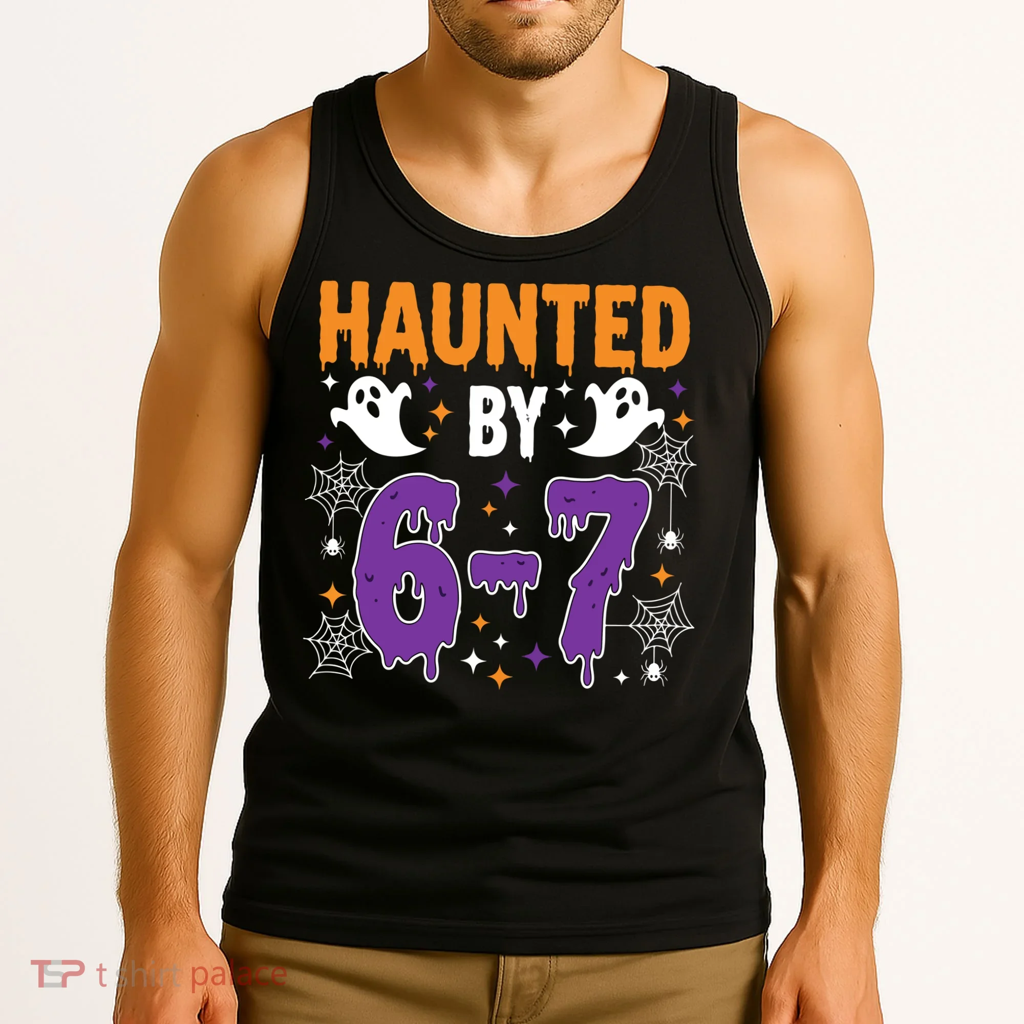 Haunted By 67 Halloween Gift Meme Tank Top