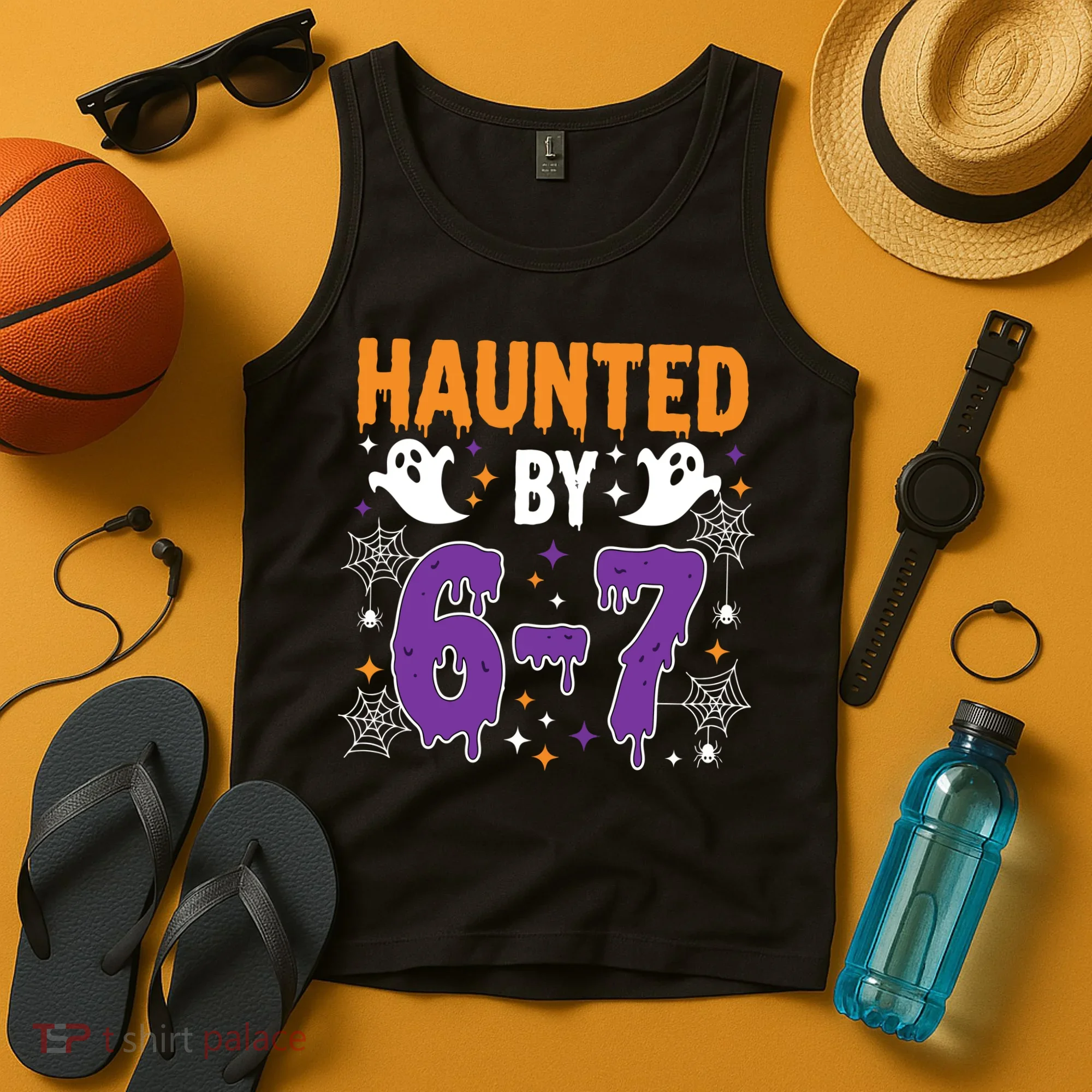 Haunted By 67 Halloween Gift Meme Tank Top