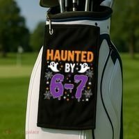 Haunted By 67 Halloween Gift Meme Golf Towel thumb 2
