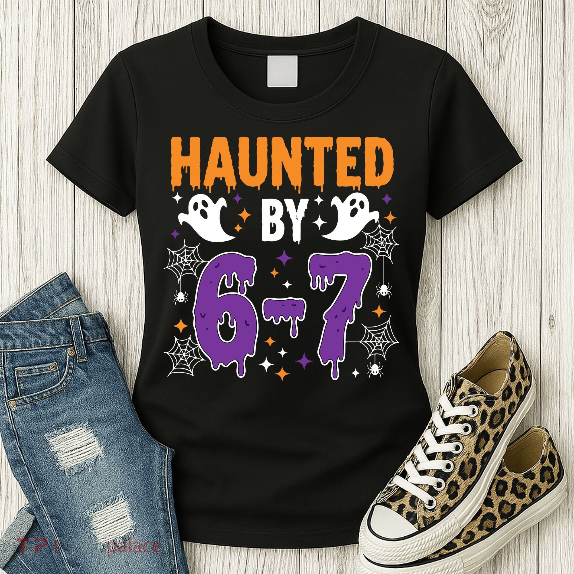 Haunted By 67 Halloween Gift Meme Women's T-Shirt