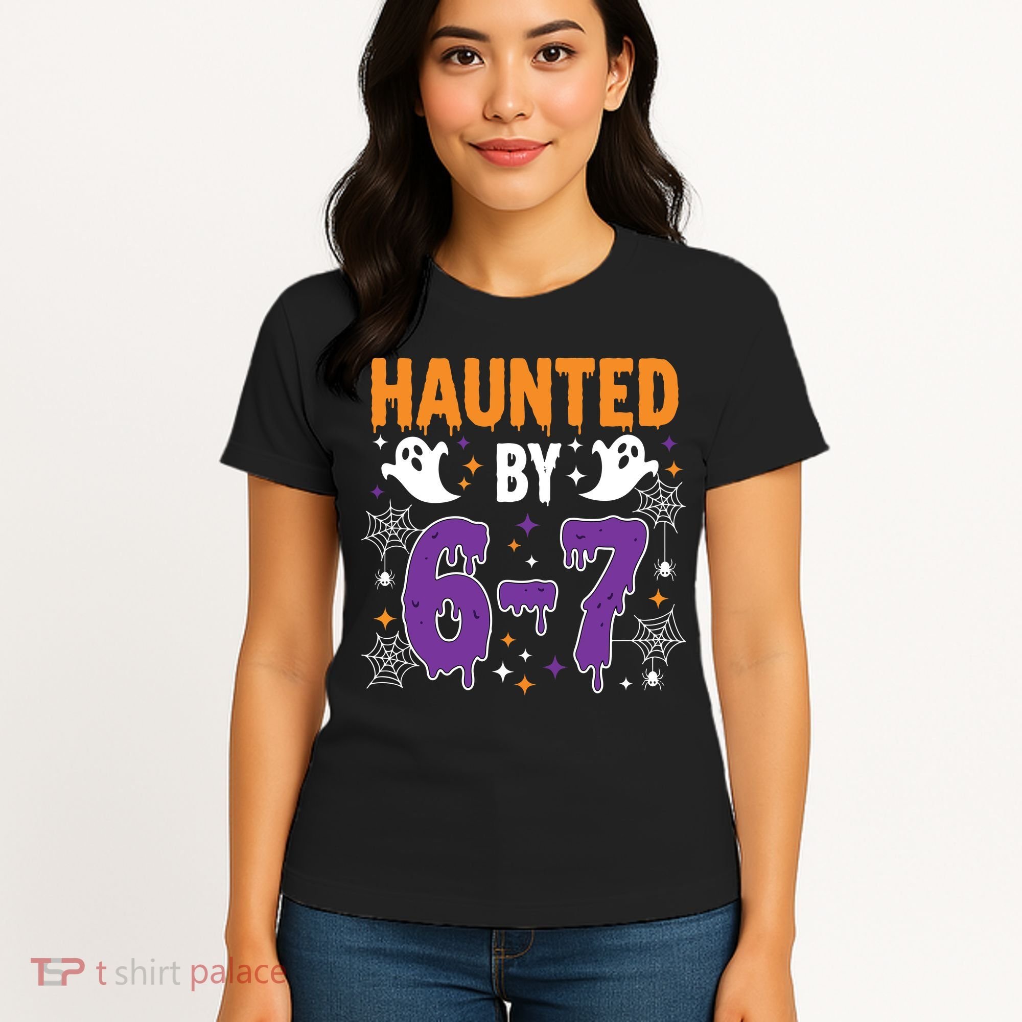 Haunted By 67 Halloween Gift Meme Women's T-Shirt