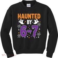 Haunted By 67 Halloween Gift Meme Kids Sweatshirt thumb 0