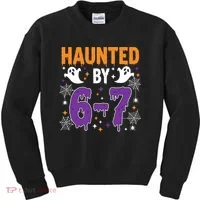 Haunted By 67 Halloween Gift Meme Kids Sweatshirt thumb 0