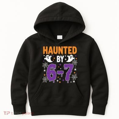 Haunted By 67 Halloween Gift Meme Kids Hoodie