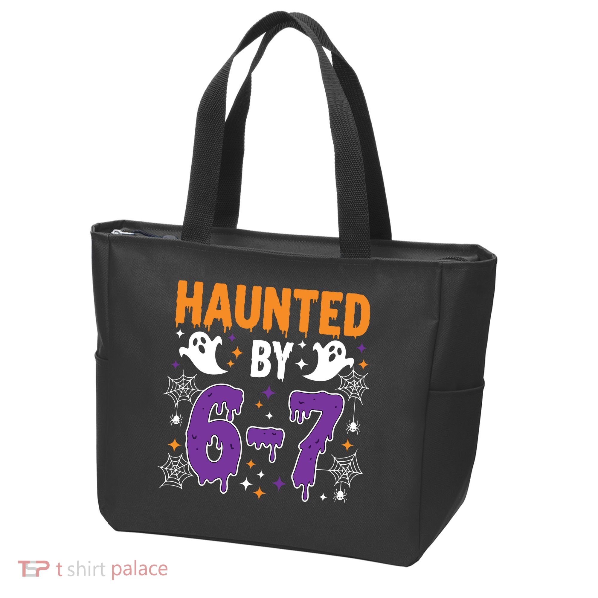 Haunted By 67 Halloween Gift Meme Tote Bag