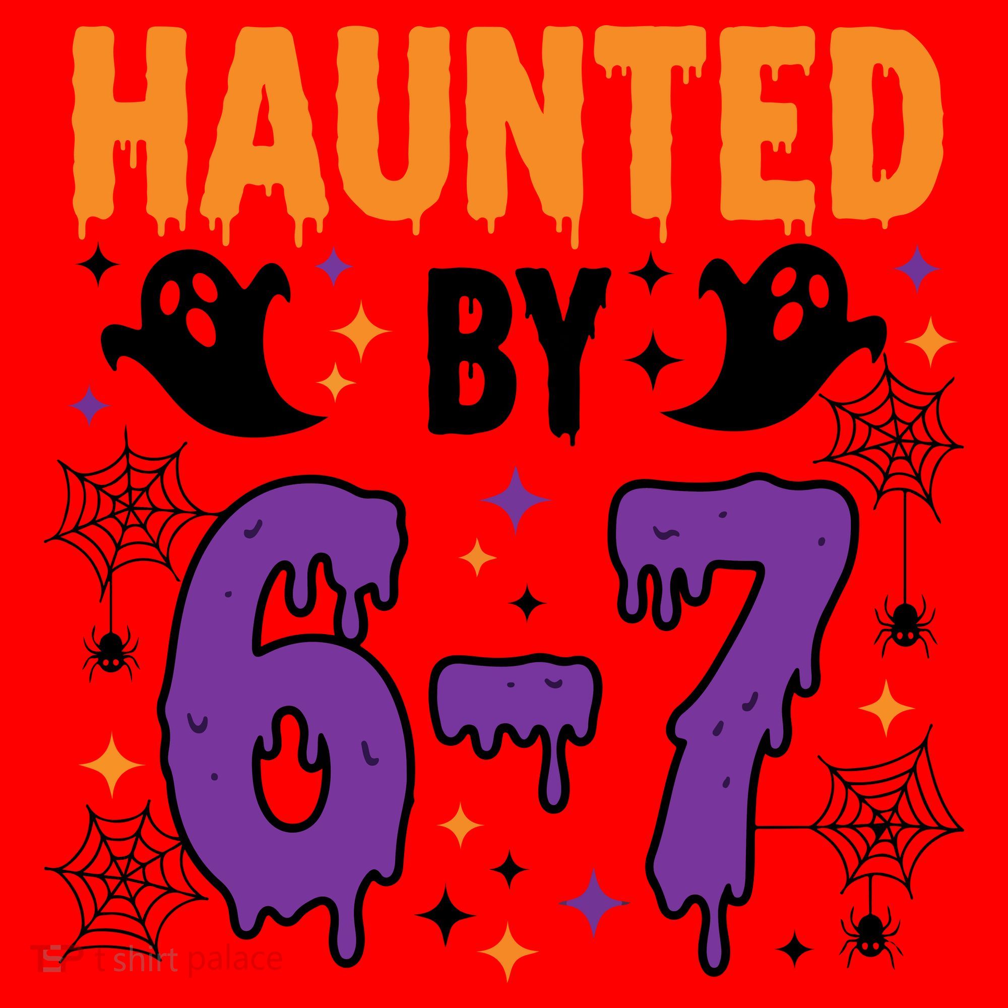 Haunted By 67 Halloween Gift Meme Santa Hat