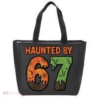 Haunted By 67 Halloween Meme Tote Bag thumb 0