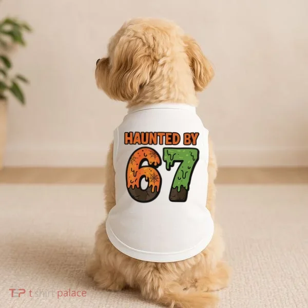 Haunted By 67 Halloween Meme Doggie Tank