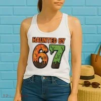 Haunted By 67 Halloween Meme Women's Tank Top thumb 2