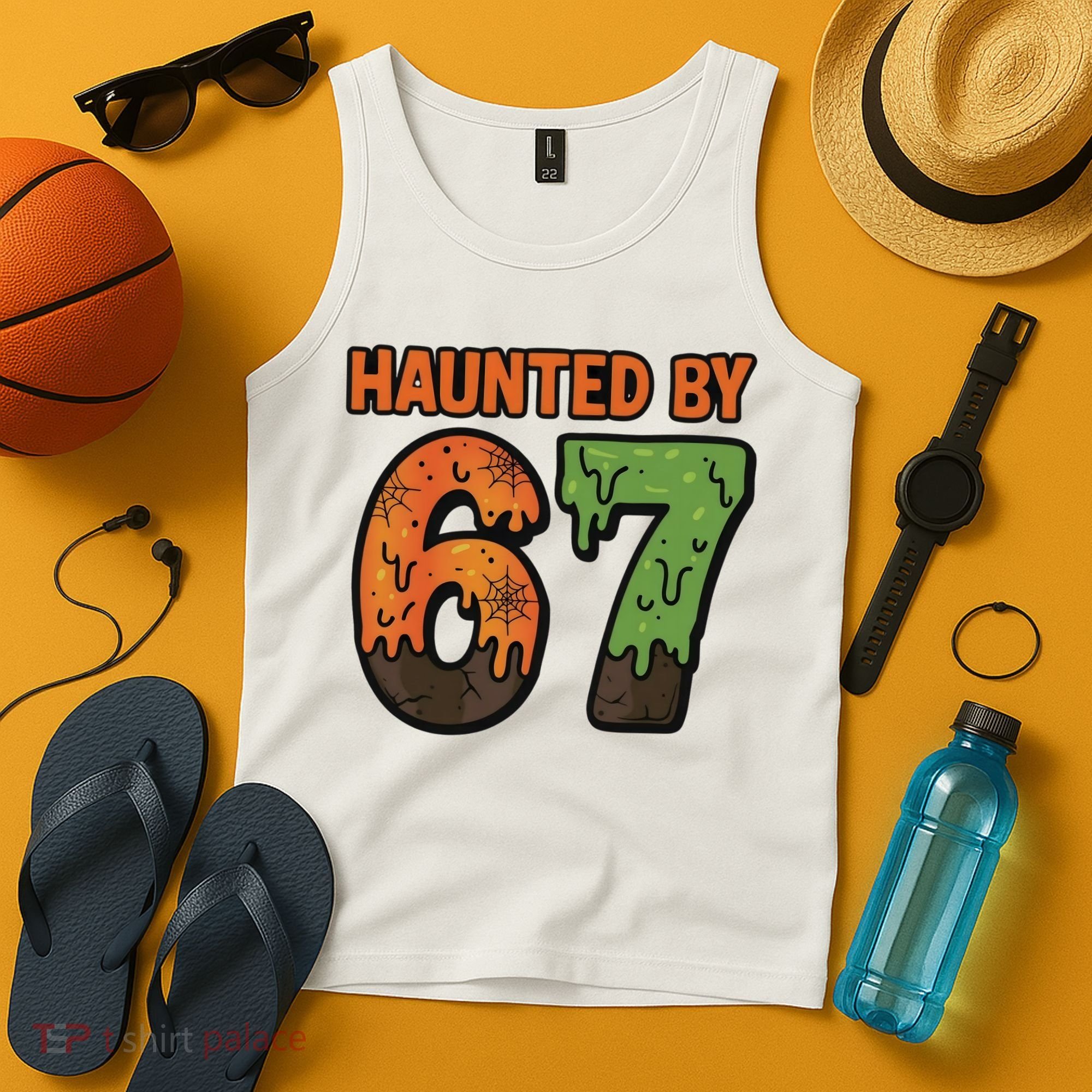 Haunted By 67 Halloween Meme Tank Top