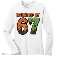 Haunted By 67 Halloween Meme Women's Long Sleeve Shirt thumb 0